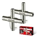 HAUTMEC 4 Way Sillcock Water Key Set - 2 Pack, 1/4", 9/32", 5/16", 11/32" Multi-Function Spigot Key