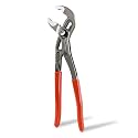 HAUTMEC 7-Inch Water Pump Pliers, Fast Adjustable Tongue and Groove Joint Pliers, V-Jaw with Comfort Grips, Rust-Proof CRV Steel Construction for Plumbing, Home Repair, and Pipe Fittings HT0366-PL