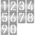 HAUTMEC Vintage Stencils, Shop Stencil, Advertising Stencilling, Craft-Printing, Reusable (Number, 2"(50mm)-Stainless Steel)