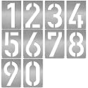 HAUTMEC Vintage Stencils, Shop Stencil, Advertising Stencilling, Craft-Printing, Reusable (Number, 10"(250mm)-Stainless Steel)
