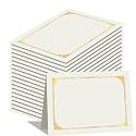HAUTOCO 50 Packs Certificate Holders, Cream Color Diploma Folders Certificate Covers with Gold Foil Border for Letter Size 8.5x11 Cardstock, Award, Document, Graduation