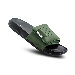 HAUX Mens Classic Ultra Soft Sliders Comfortable