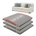 Couch Cushion Support High Density Foam 22X22X2.4 Inches Sofa Couch Supports for Sagging Cushions Light Grey 3Pc with Anti Slip Mesh Fabric