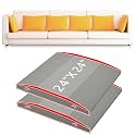 Couch Cushion Support High Density Foam 24X24X2.4 Inches Sofa Couch Supports for Sagging Cushions Light Grey 2Pc with Anti Slip Mesh Fabric