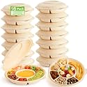 Havawish 16 Pack(32 Pcs) 7 Compartments Compostable Plates with Lids