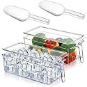 Havawish 2 Sets Ice Storage Bin for Freezer, 12.4 x 5.91 x 3.94 Inches