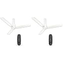 Havells 1200mm Elio Plus BLDC Ceiling Fan| Remote and Regulator Compatible|Sleek Design| 5 Star Rating|Watt: 28|Air Flow: 225 cmm|Speed: 350 RPM|100% Copper Wire Motor| 3 Year Warranty (Pack of 2)