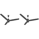 Havells FAB BLDC PRO Ceiling Fan 1200mm, 380 RPM, Savings upto 65%, Reverse Rotation, 4 Modes (Boost, Sleep, Breeze, Mop), Low Wattage 30W, Air Flow:225 CMM, 3 Year Warranty, Smoke Brown (Pack of 2)
