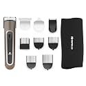 Havells GS6451 - Fast Charge 4-in-1 Grooming Kit for Beard & Hair Trimming with multiple attachments; Cord & Cordless adjustable; Titanium blades; 90 mins run time (Brown)