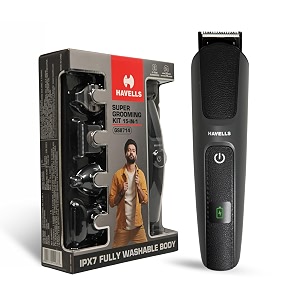 havells all in one multi grooming kit ipx7 fully washable full body hair trimmer groomer for men corded electric