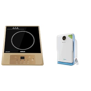 havells insta cook rt 1400 watts induction cooktop amp havells freshia ap-20 40-watt air purifier with remote whiteblue