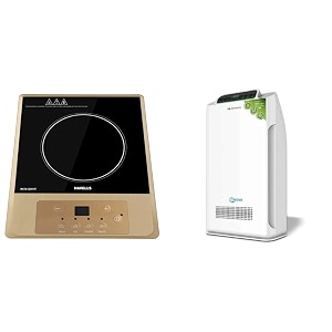 havells insta cook rt 1400 watts induction cooktop amp havells freshia ap-40 80-watt air purifier with remote whiteblack