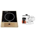Havells Insta Cook RT 1400 watts Induction Cooktop &amp; Havells Stilus 500 Watt Juicer Mixer Grinder with 4 jar (White/Black)
