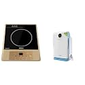 Havells Insta Cook RT 1400 watts Induction Cooktop & Havells Freshia AP-20 40-Watt Air Purifier with Remote (White/Blue)