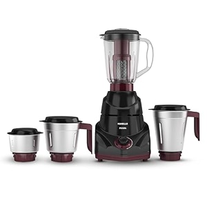 havells prisma 750 w 4 jar mixer grinder 3 speed with pulse function air vent technology stainless steel blades wider mouth jars overload protecton 2-year product warranty black