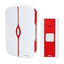 Havells Tango Plastic Wireless Digital Doorbell (White and Red)