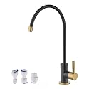 Havin Bar Sink Water Filter Faucet, Kitchen Reverse Osmosis Faucet,Drinking Water Faucet in Stainless Steel, Black and Gold Color