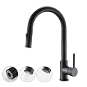 Black Kitchen Faucet HAVIN,Including Soap Dispenser,2pcs Pull Down Sprayers