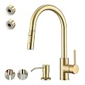 Gold Kitchen Faucet HAVIN,Including 2PCS Sprayers,1pc Soap Dispenser