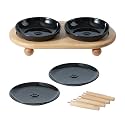 Havniva Elevated Cat Bowls, Cat Food and Water Bowl Set, Ceramic Cat Bowl