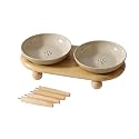 Havniva Elevated Cat Bowls, Cat Food and Water Bowl Set, Ceramic Cat Bowl