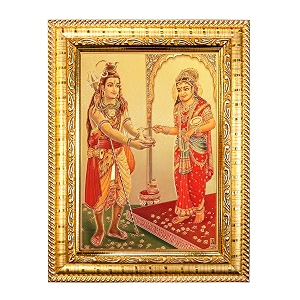 Hawai Gold Plated Lord Shiva with Annapurna