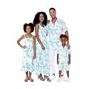Hawaii Hangover Family Matching Hawaiian Clothes, Orchid Breeze White