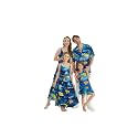 Hawaii Hangover Family Matching Hawaiian Clothes, Sunset Blue