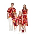 Hawaii Hangover Family Matching Hawaiian Clothes, Sunset Red