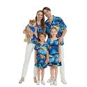 Hawaii Hangover Family Matching Hawaiian Clothes, Sunset Blue