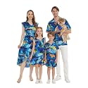 Hawaii Hangover Family Matching Hawaiian Clothes, Sunset Blue