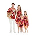 Hawaii Hangover Family Matching Hawaiian Clothes, Sunset Red