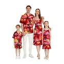 Hawaii Hangover Family Matching Hawaiian Clothes, Sunset Red