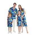 Hawaii Hangover Family Matching Hawaiian Clothes, Sunset Blue