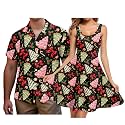 Hawaii Matching Couple Outfits Husband and Wife Clothing Fashionable Mens Casual Shirts Hawaii Dress with Soft Fabric