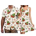 Hawaii Matching Couple Outfits Husband and Wife Clothing Fashionable Mens Casual Shirts Hawaii Dress with Soft Fabric