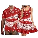 Hawaii Matching Couple Outfits Husband and Wife Clothing Fashionable Mens Casual Shirts Hawaii Dress with Soft Fabric
