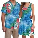 Hawaii Matching Couple Outfits Husband and Wife Clothing Fashionable Mens Casual Shirts Hawaii Dress with Soft Fabric