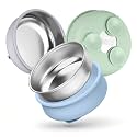 HaWare Baby Bowls with Suction, Stainless Steel Bowls with Silicone Sleeve