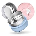 HaWare Stainless Steel Baby Bowls with Removable Suction Silicone Sleeve
