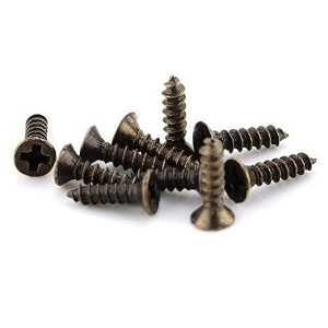 hawk eye rust proof phillip head self tapping screws 2mm diameter for small handmade jewelry box and furniture projects and diy -500 pcs size m8x2 mm bronze
