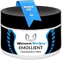 HawkGrips 2oz Unscented Massage Emollient, Oil-Based Vegan Formula with Shea Butter for IASTM & Soft Tissue Techniques, Smooth Lubrication, Non-Greasy Cream Alternative, Professional Use, Pack of 1