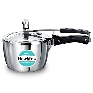 hawkins 25 litre triply stainless steel pressure cooker inner lid cooker silver hsst25