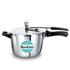 hawkins 45 litre triply stainless steel pressure cooker inner lid cooker silver hsst45