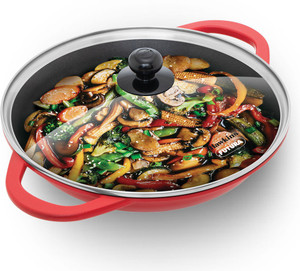 Hawkins Die-Cast Deep-Fry Pan Glass IDCSK3G Kadhai