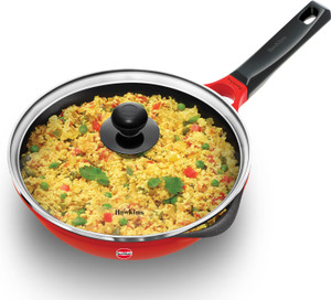 hawkins die-cast with glass lid idcf22g fry pan 22 cm diameter with lid 1 l capacity aluminium non-stick induction bottom