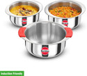 Hawkins Kitchen Gift Pack 2023 (23SGP) 1.5 Litre, 2 Litre, 2.5 Litre Patila, Tope Induction Bottom Cookware Set (Triply, 3 - Piece)