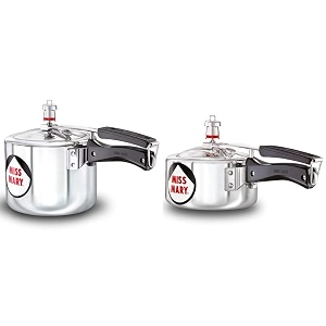 hawkins miss mary aluminium pressure cooker 3 litres silver amp hawkins miss mary aluminum pressure cooker 15 litres silver combo