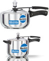 Hawkins Stainless Steel 2 Ltr & 5 Ltr Pressure Cooker Combo - Induction Compatible 2 L, 5 L Induction Bottom Pressure Cooker (Aluminium)