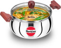 Hawkins Stainless Steel,Biryani Pot with Glass Lid (SSH40G) Handi 4 L with Lid (Triply, Induction Bottom)